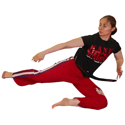 Rebecca Kane Kickboxing jump kick. Adult and Teenage Kickboxing Classes Category.