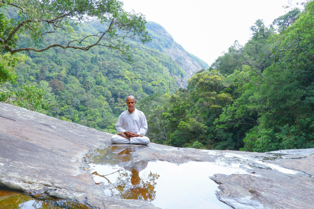 Person meditating in a serene environment, symbolizing inner peace and mastery